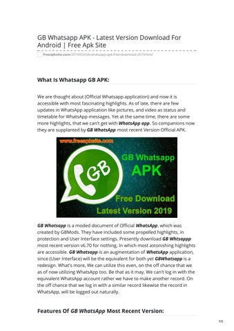 Official Plus GB WhatsApp
